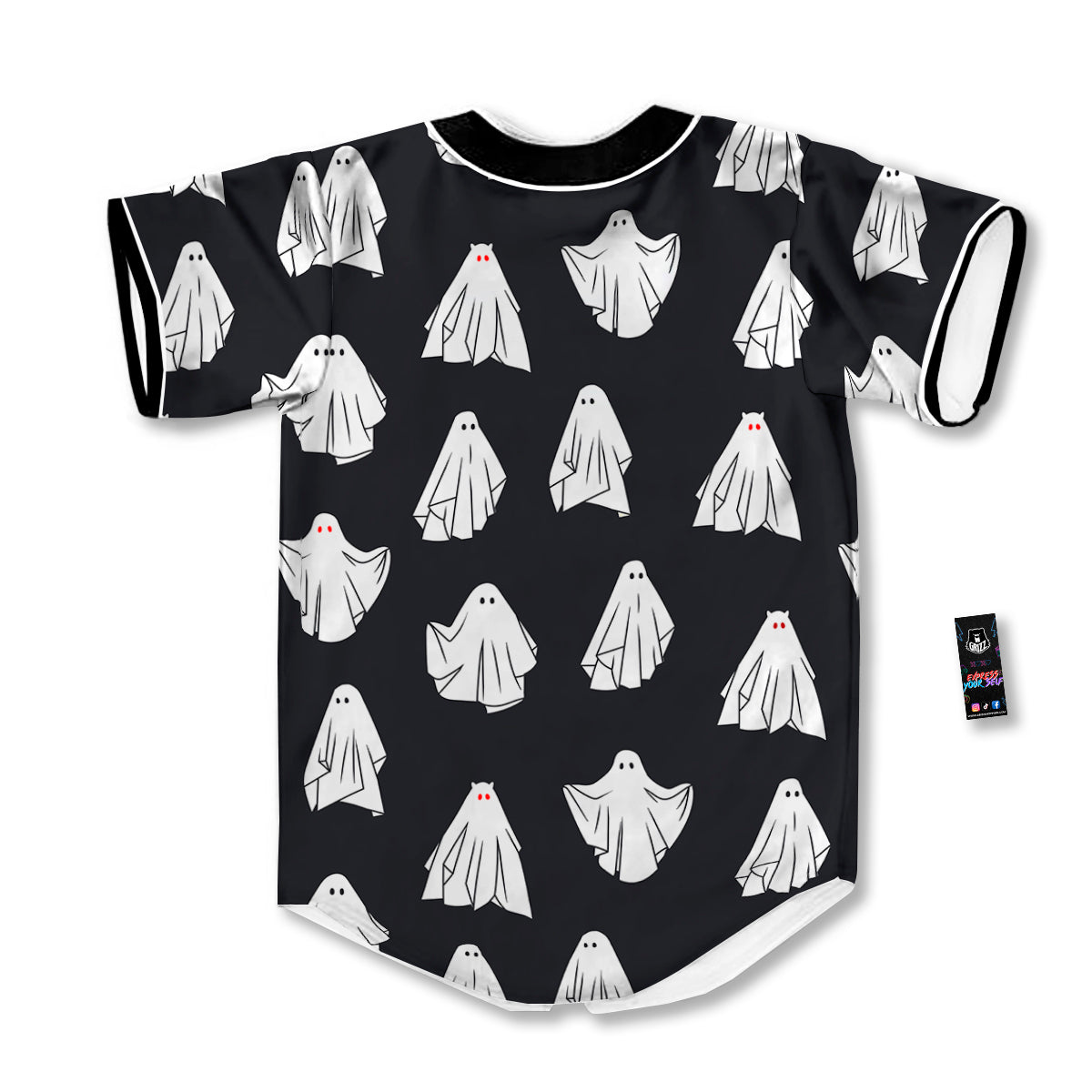 Cloth Ghosts Cartoon Print Pattern Baseball Jersey-grizzshop