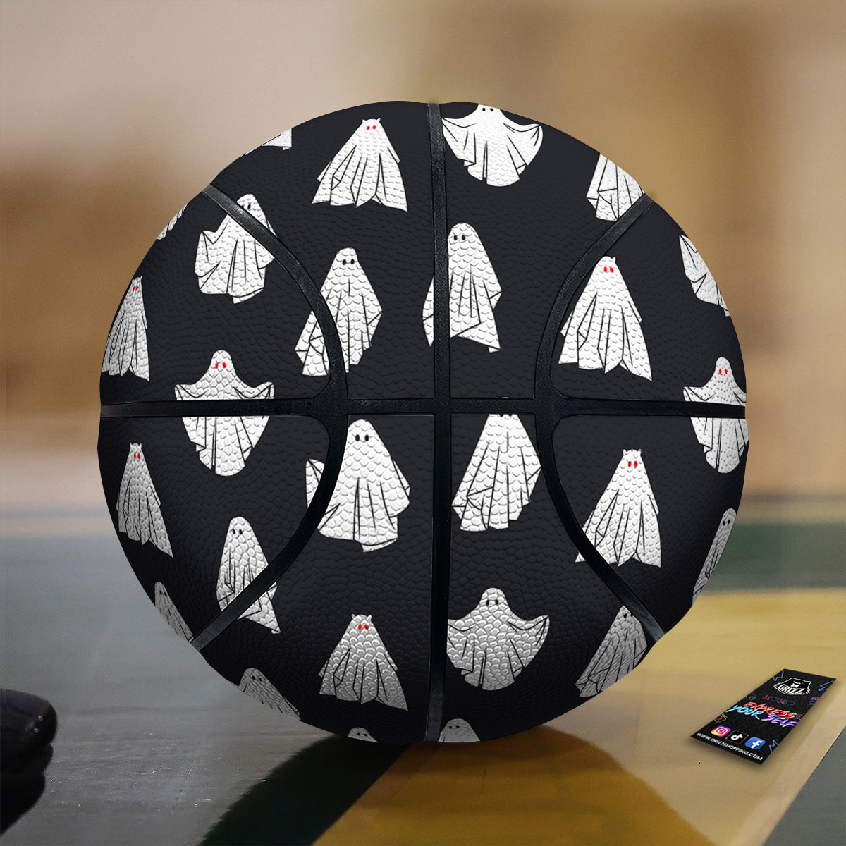 Cloth Ghosts Cartoon Print Pattern Basketball-grizzshop