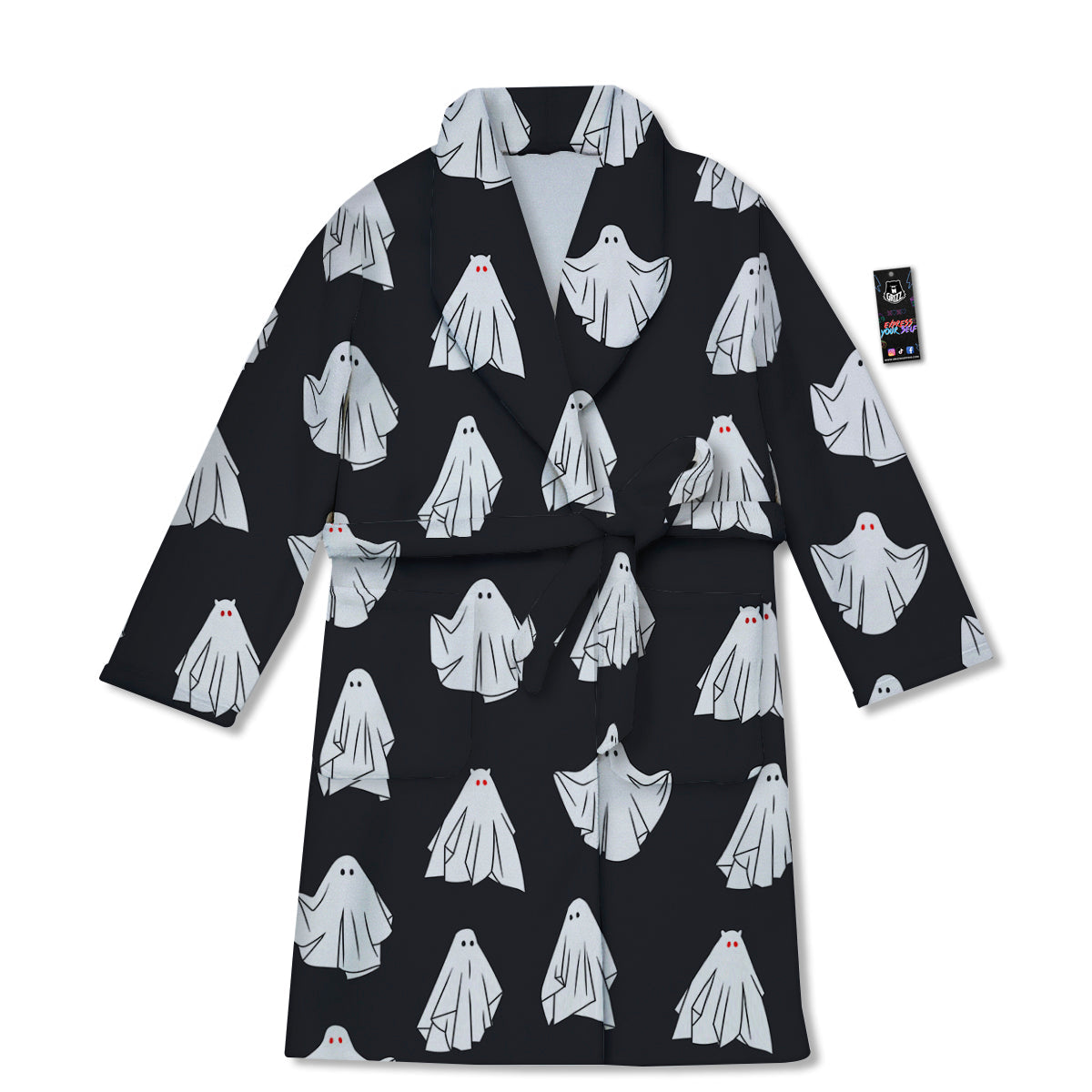 Cloth Ghosts Cartoon Print Pattern Bathrobe-grizzshop