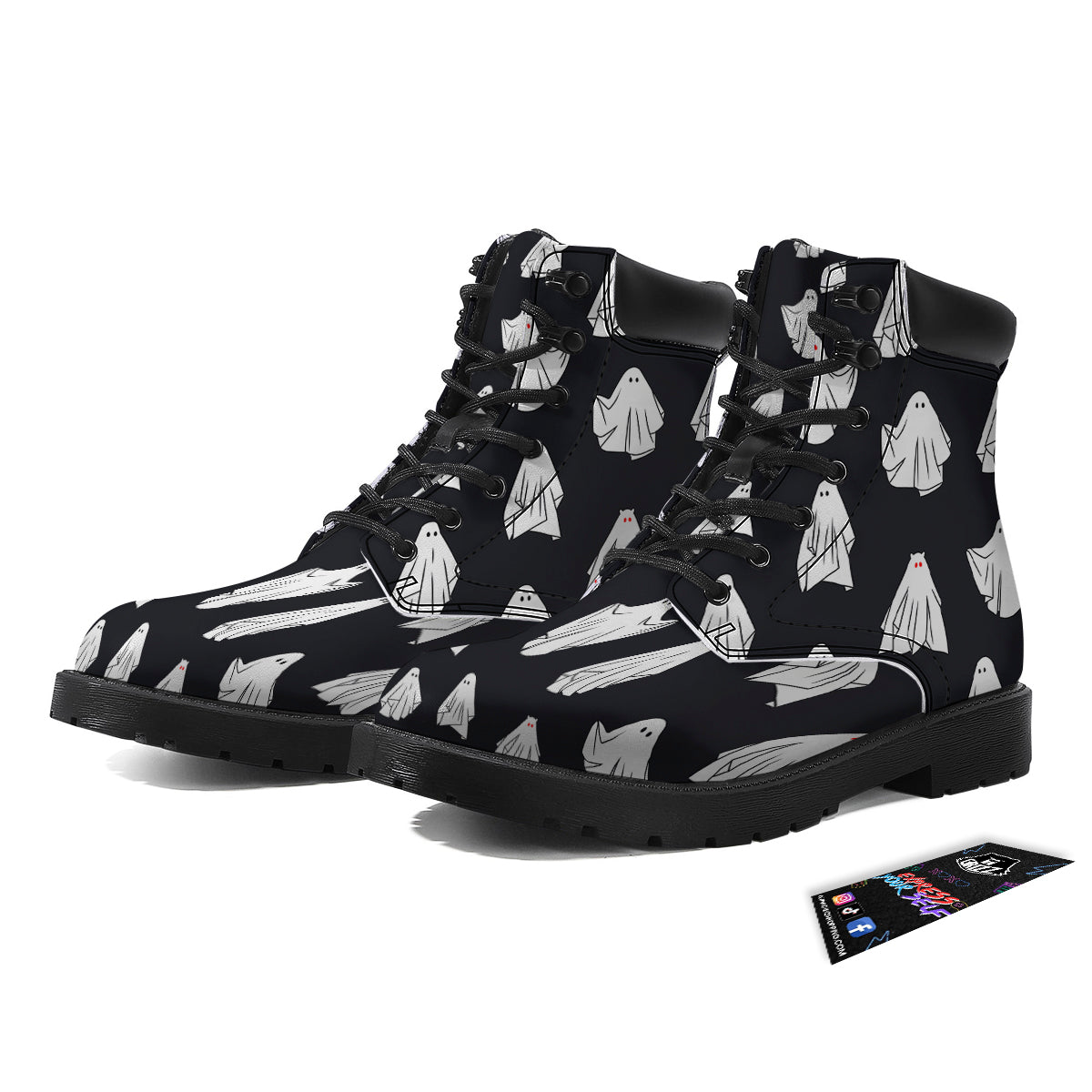 Cloth Ghosts Cartoon Print Pattern Boots-grizzshop