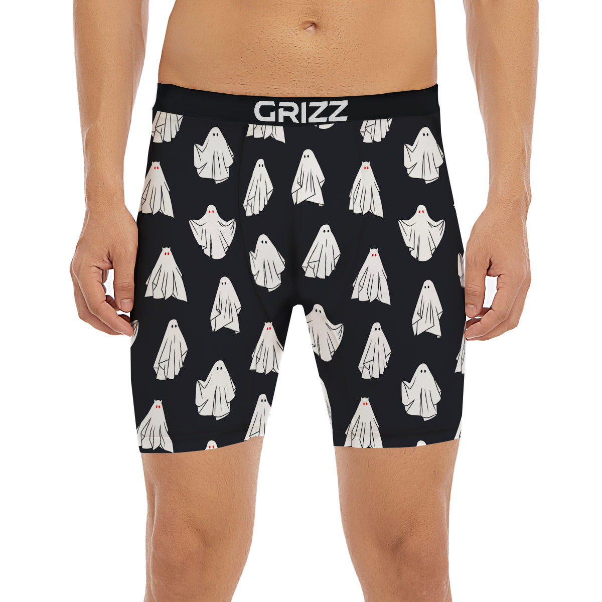 Cloth Ghosts Cartoon Print Pattern Boxer Briefs-grizzshop