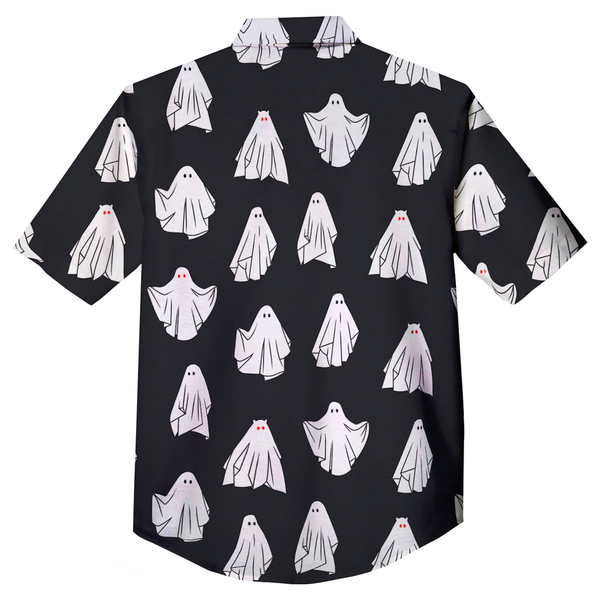 Cloth Ghosts Cartoon Print Pattern Button Up Shirt-grizzshop