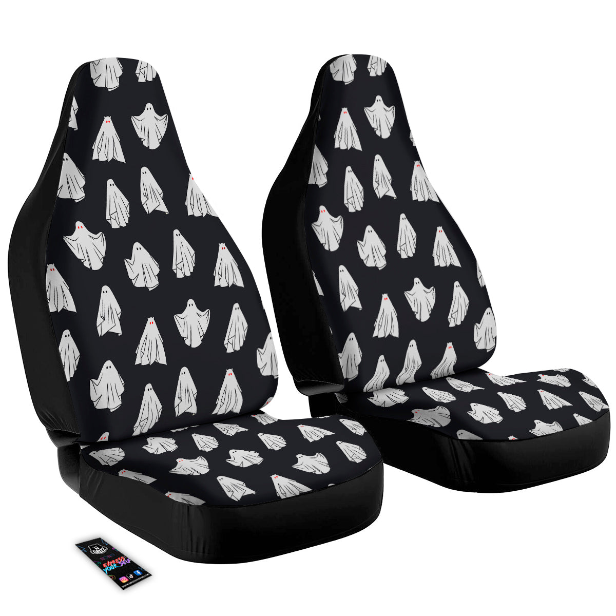 Cloth Ghosts Cartoon Print Pattern Car Seat Covers-grizzshop