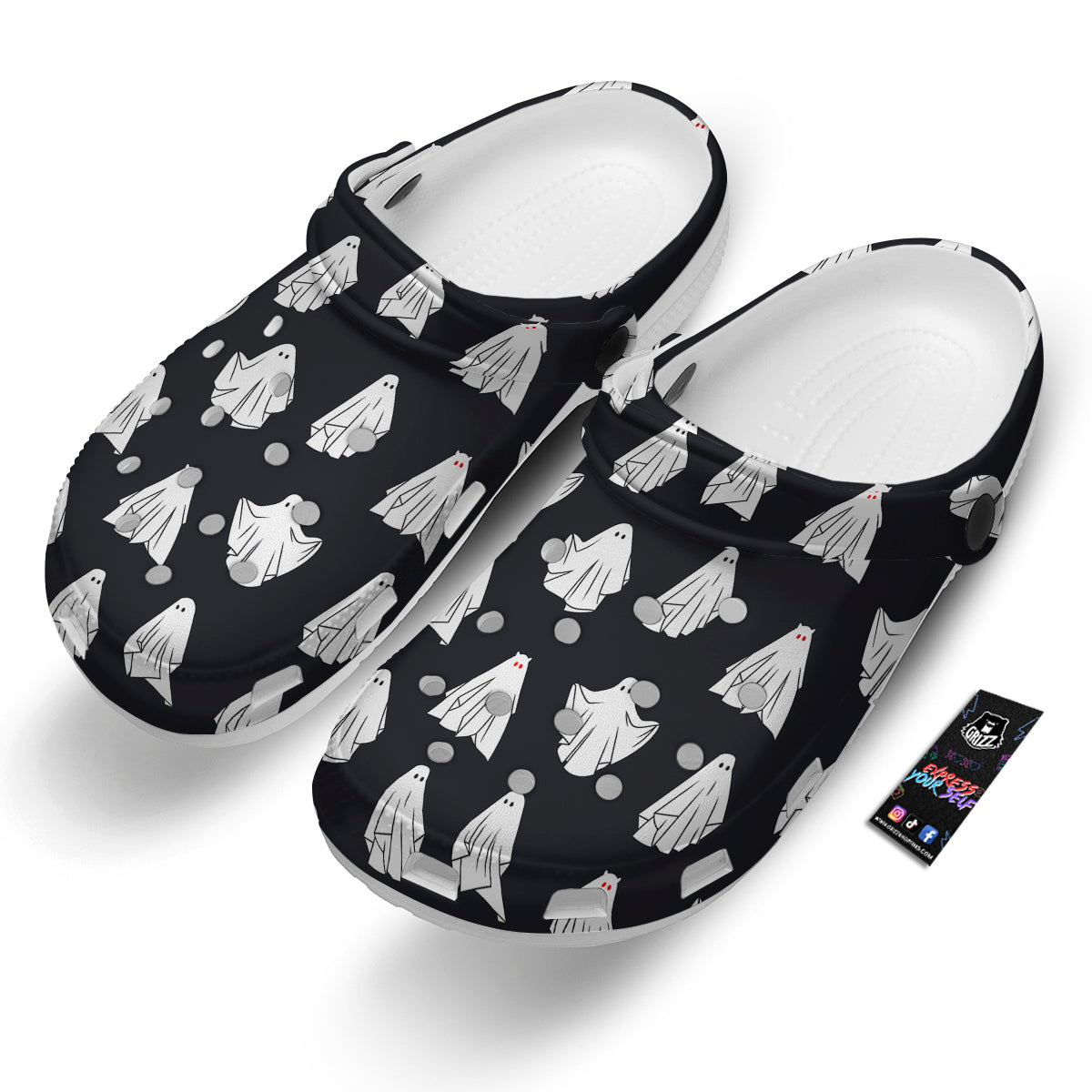 Cloth Ghosts Cartoon Print Pattern Clog-grizzshop