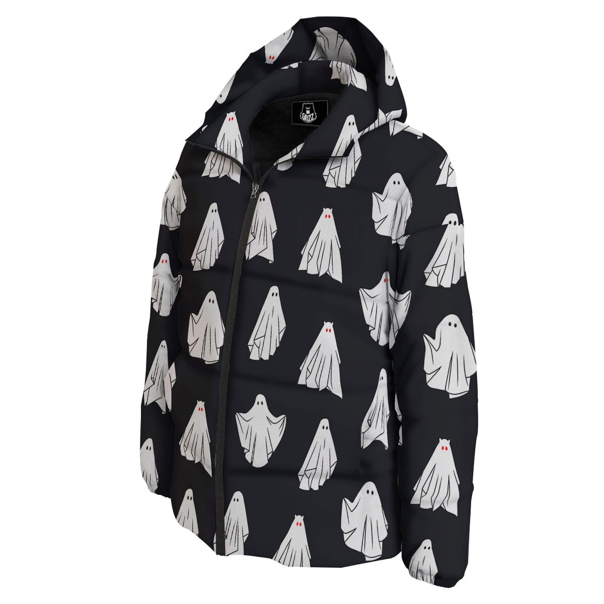 Cloth Ghosts Cartoon Print Pattern Down Jacket-grizzshop