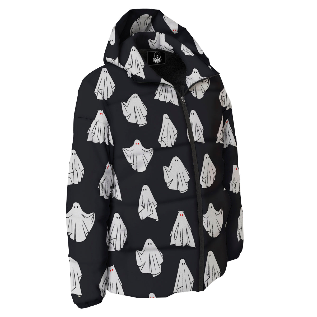 Cloth Ghosts Cartoon Print Pattern Down Jacket-grizzshop
