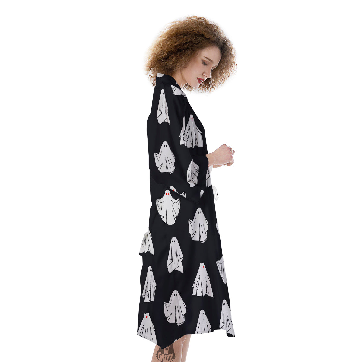 Cloth Ghosts Cartoon Print Pattern Kimono-grizzshop