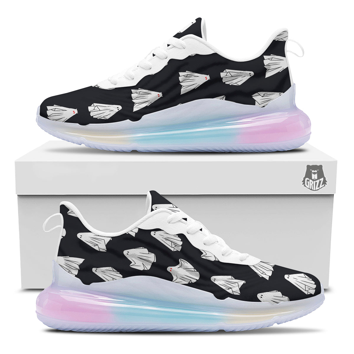Cloth Ghosts Cartoon Print Pattern Running Sneakers-grizzshop