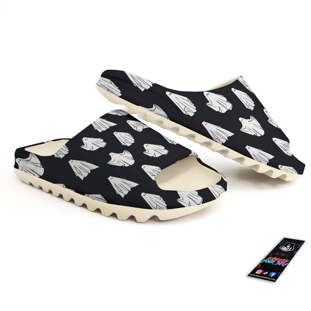 Cloth Ghosts Cartoon Print Pattern Sandals-grizzshop