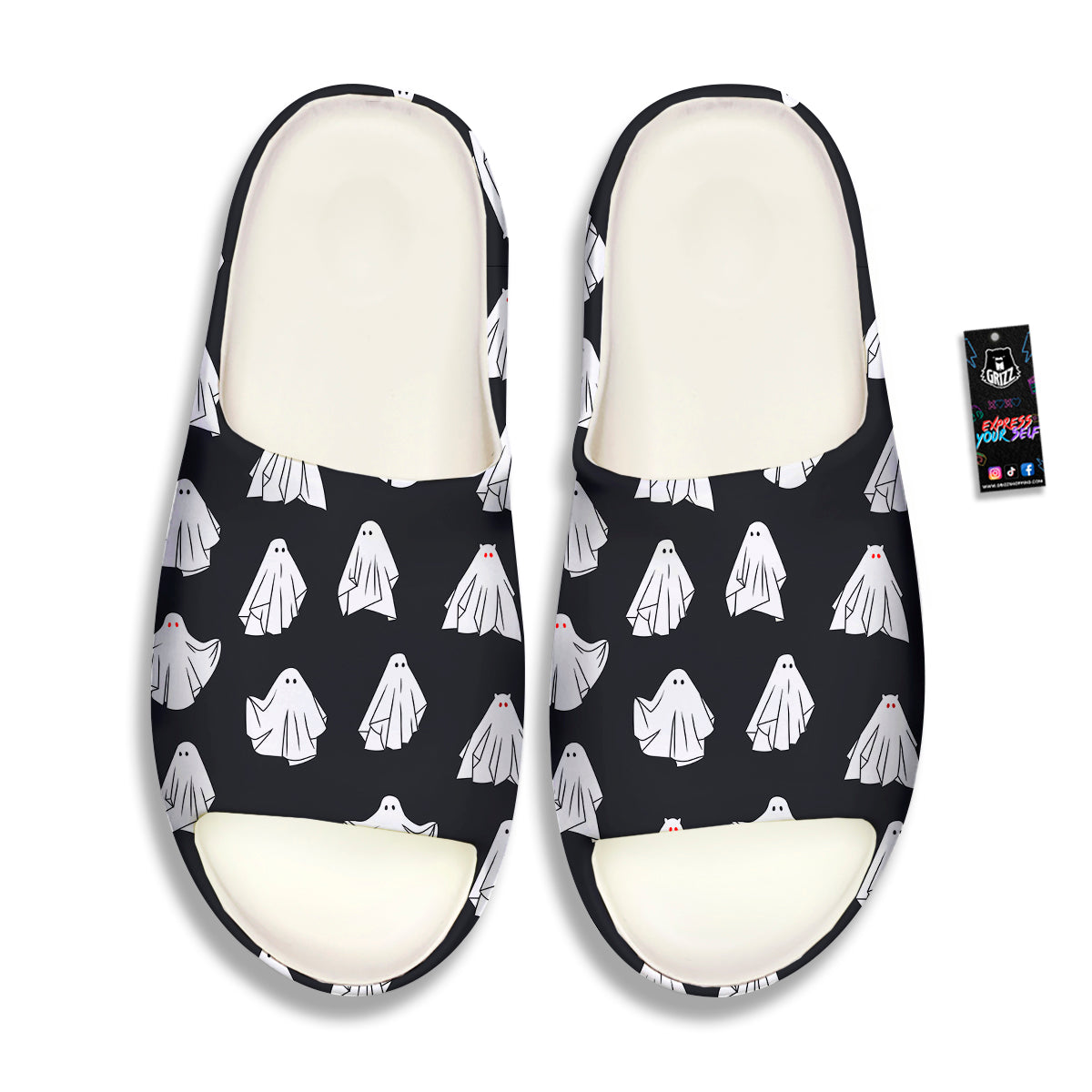 Cloth Ghosts Cartoon Print Pattern Sandals-grizzshop