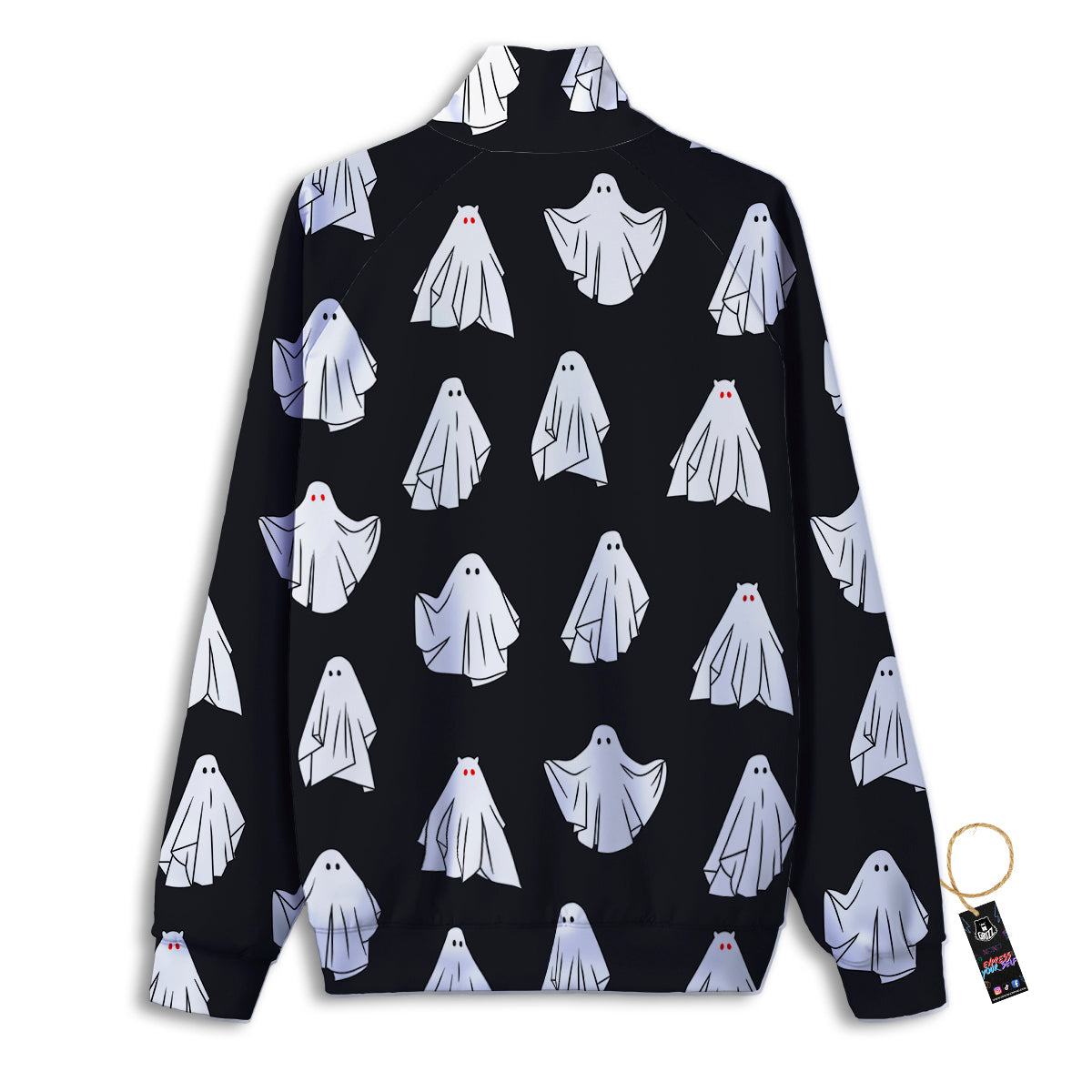 Cloth Ghosts Cartoon Print Pattern Track Jacket-grizzshop