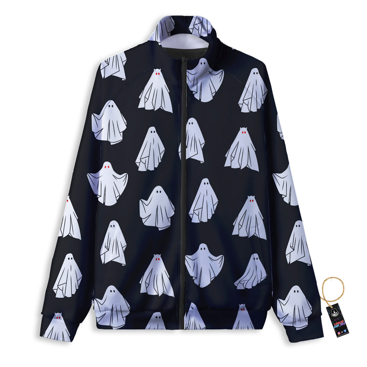 Cloth Ghosts Cartoon Print Pattern Track Jacket-grizzshop
