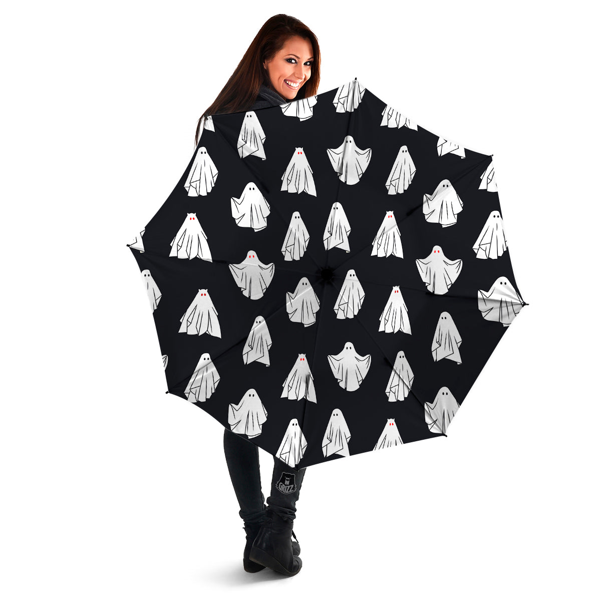 Cloth Ghosts Cartoon Print Pattern Umbrella-grizzshop