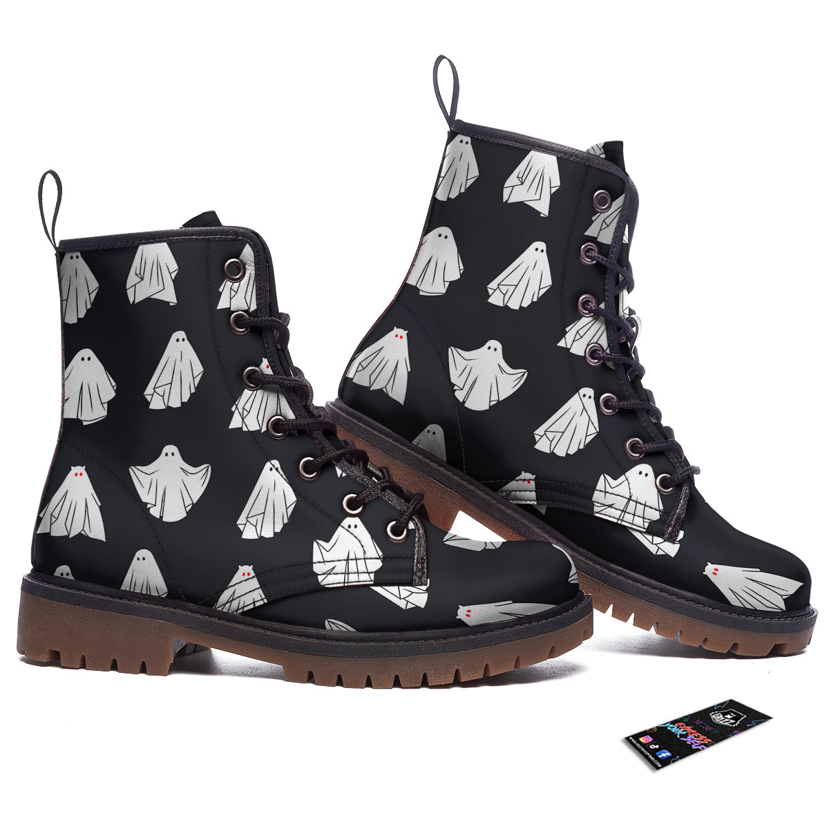 Cloth Ghosts Cartoon Print Pattern Work Boots-grizzshop