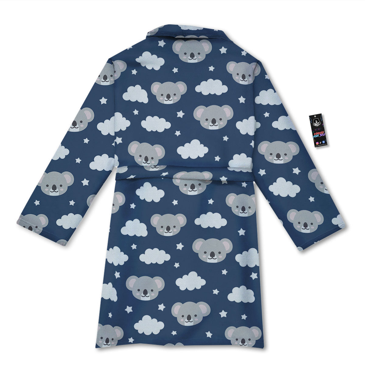 Cloud And Koala Bear Print Pattern Bathrobe-grizzshop