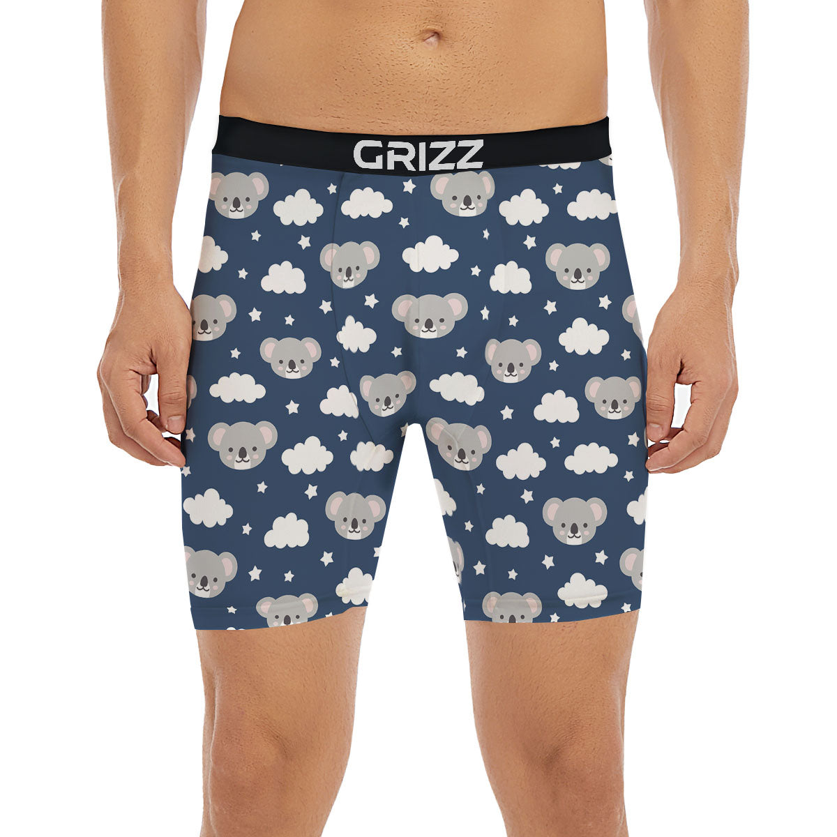 Cloud And Koala Bear Print Pattern Boxer Briefs-grizzshop