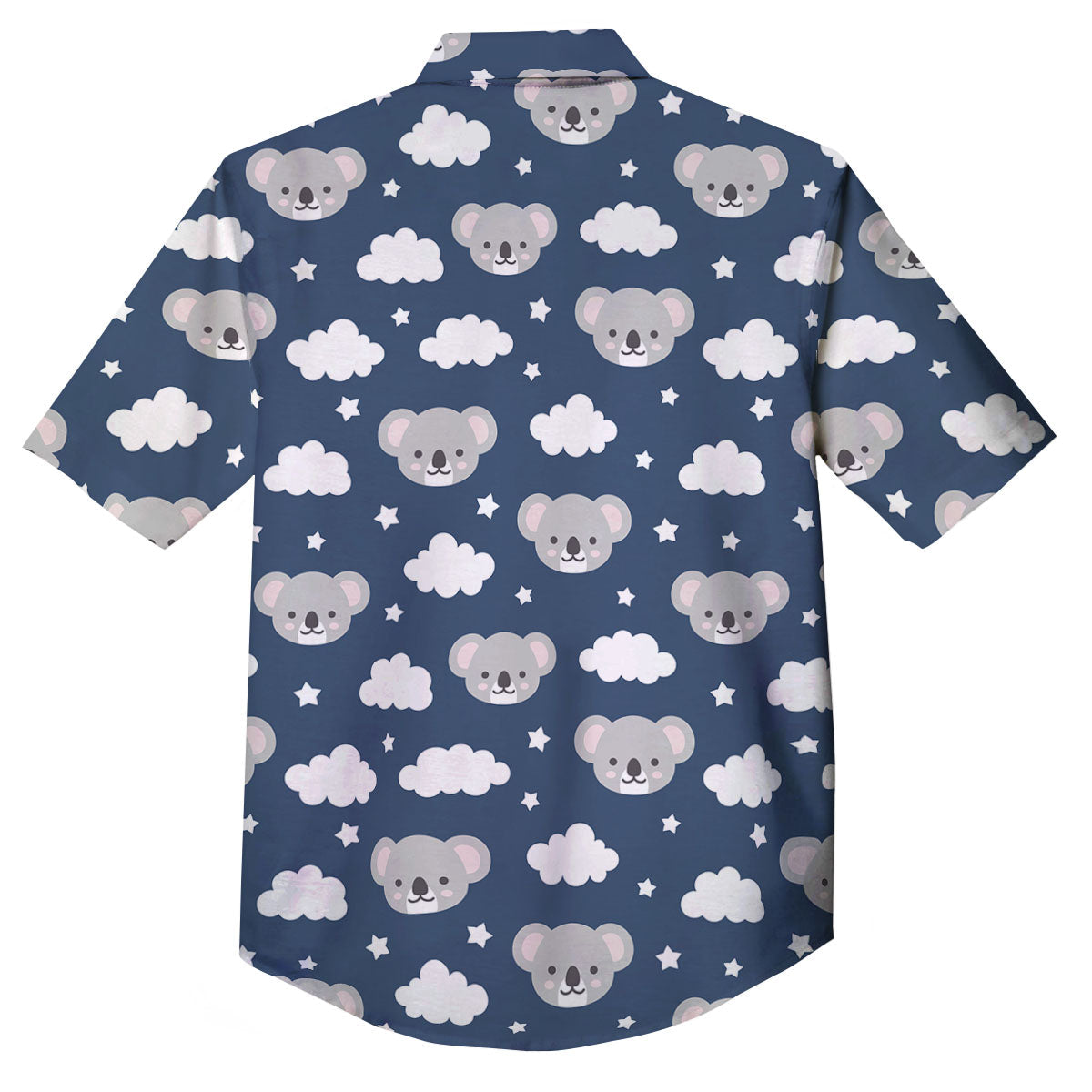 Cloud And Koala Bear Print Pattern Button Up Shirt-grizzshop