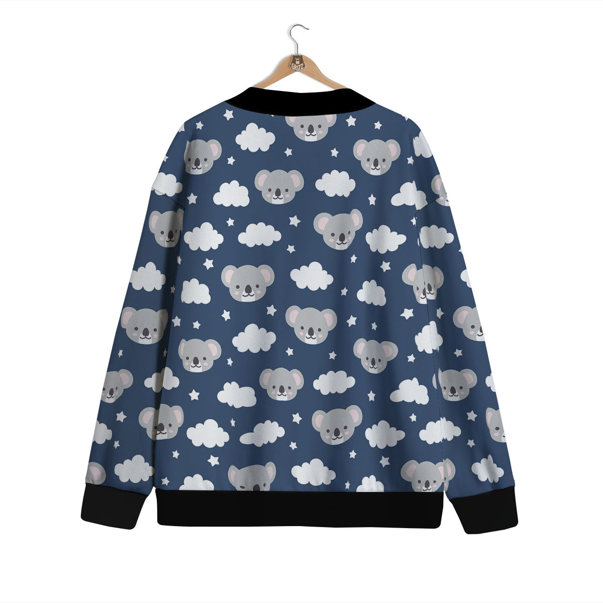 Cloud And Koala Bear Print Pattern Cardigan-grizzshop