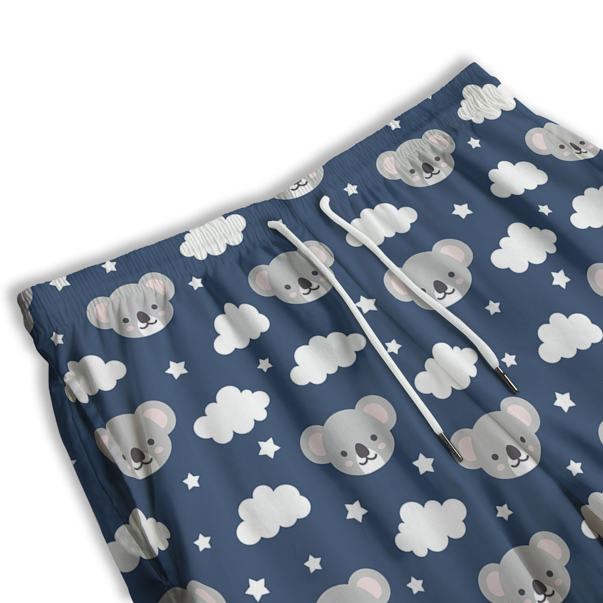 Cloud And Koala Bear Print Pattern Men's Athletic Shorts