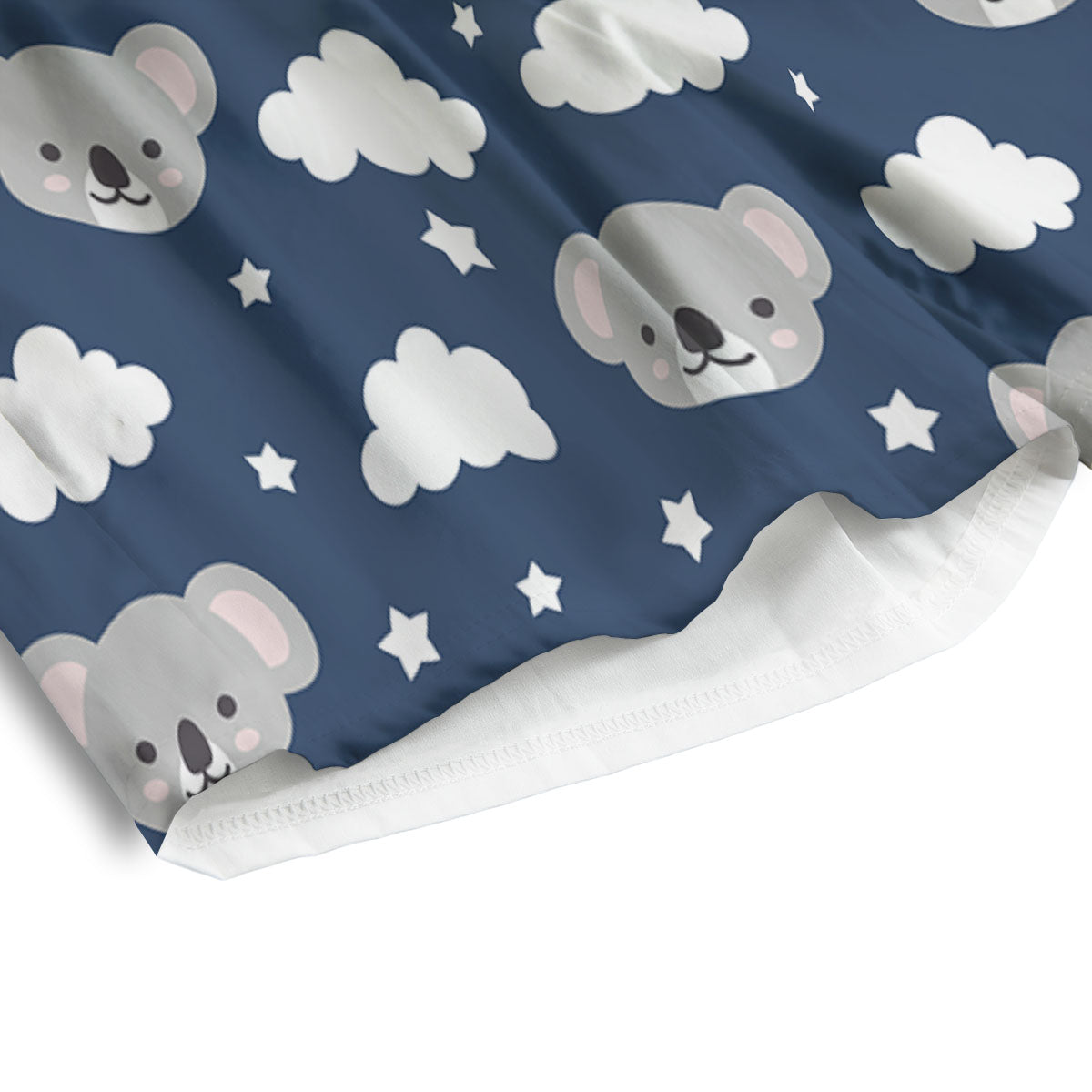 Cloud And Koala Bear Print Pattern Men's Athletic Shorts