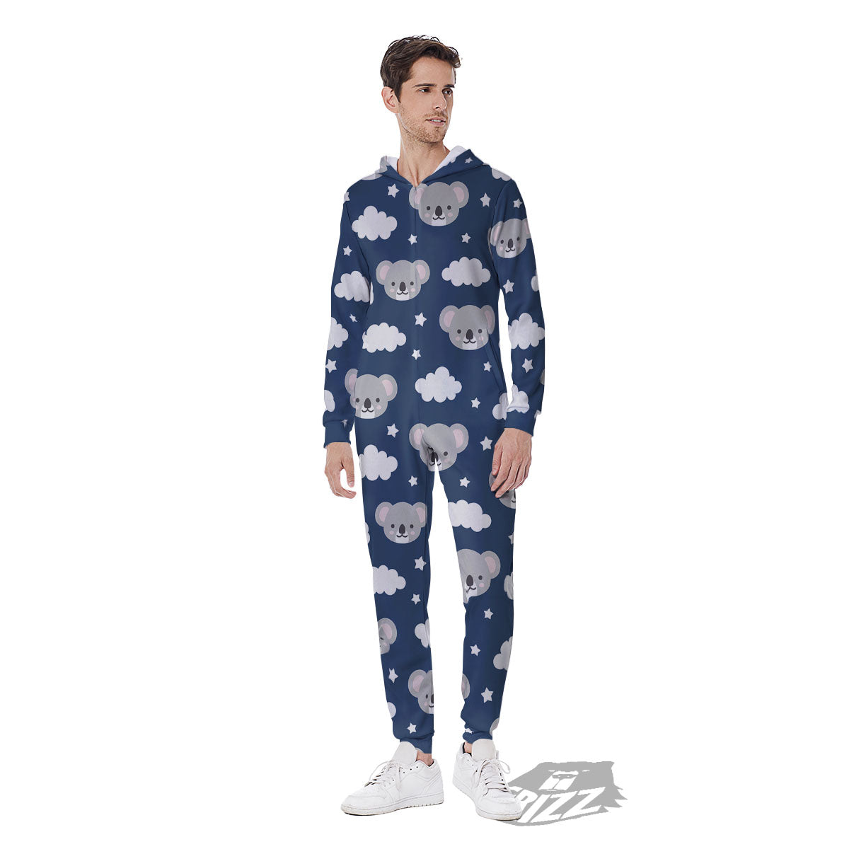 Cloud And Koala Bear Print Pattern Men's Jumpsuit-grizzshop