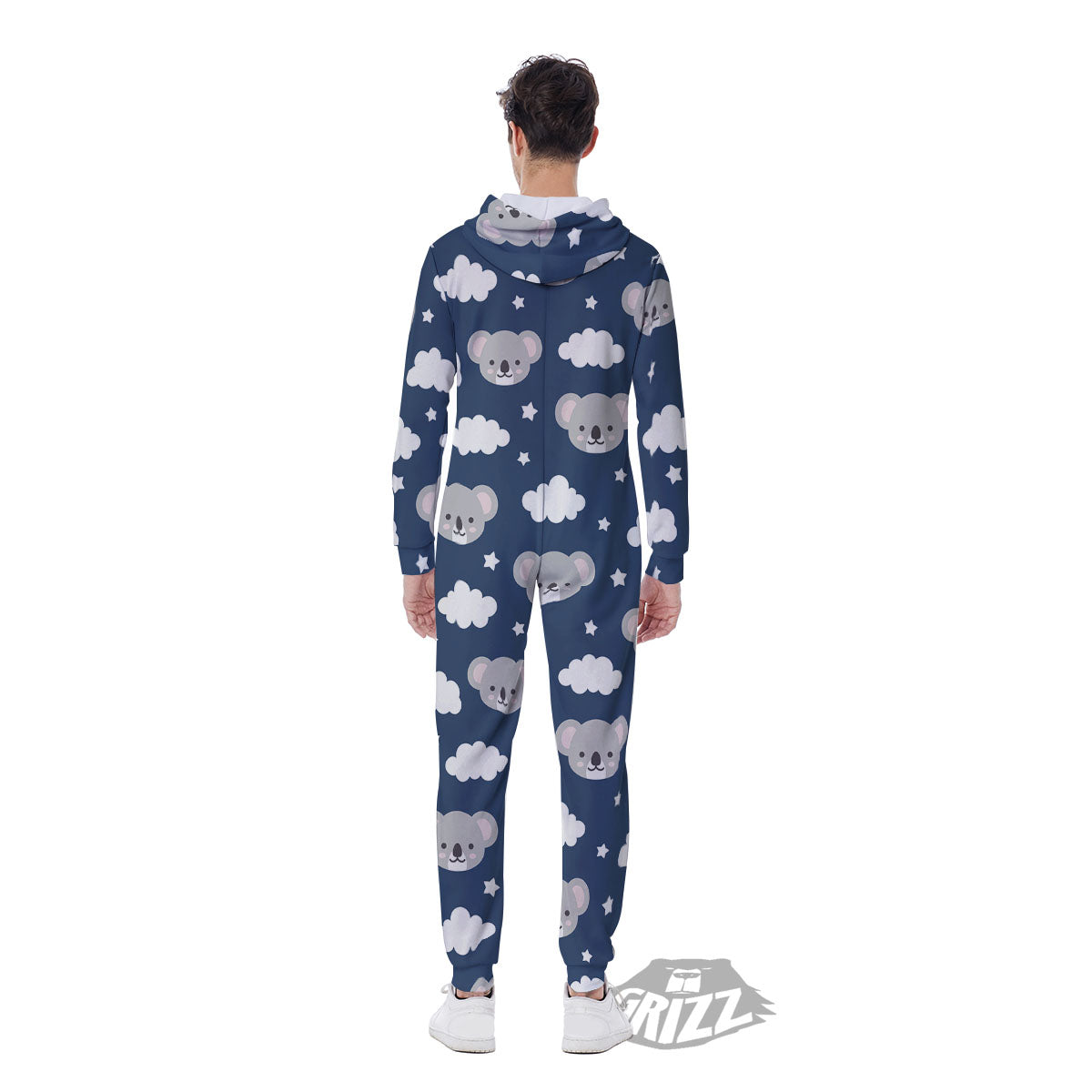 Cloud And Koala Bear Print Pattern Men's Jumpsuit-grizzshop