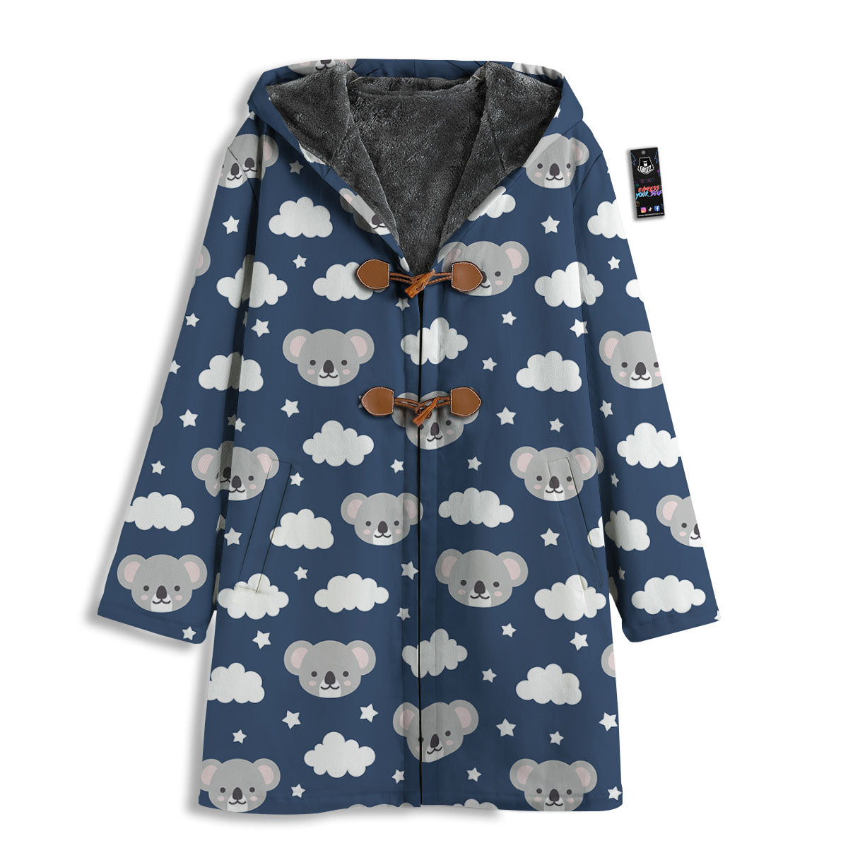 Cloud And Koala Bear Print Pattern Men's Windbreaker Jacket-grizzshop