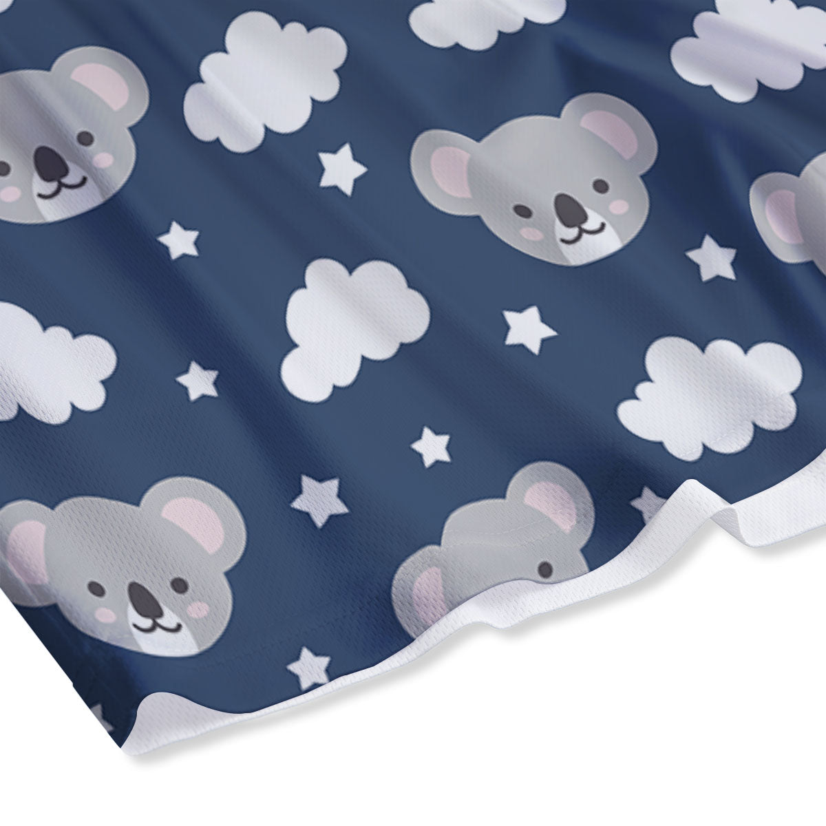Cloud And Koala Bear Print Pattern Mesh Shorts