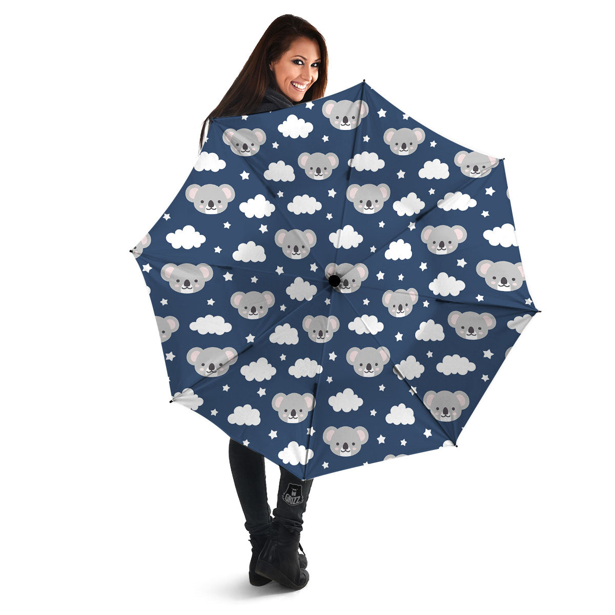 Cloud And Koala Bear Print Pattern Umbrella-grizzshop