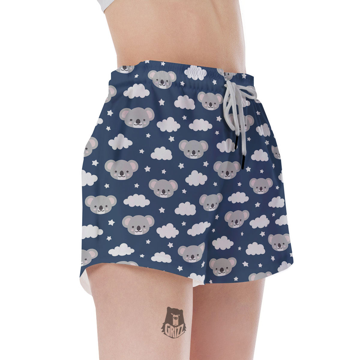 Cloud And Koala Bear Print Pattern Women's Shorts-grizzshop