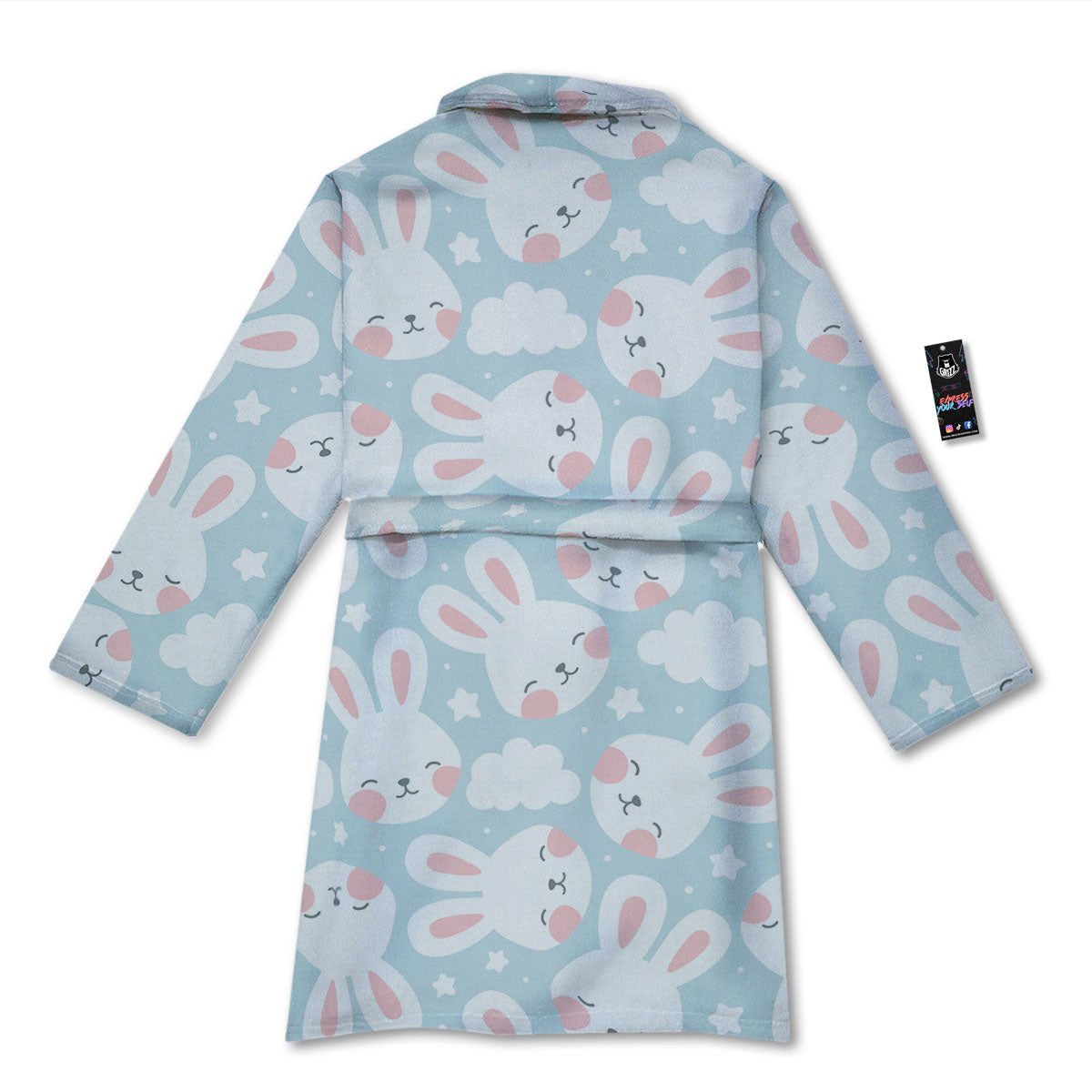 Cloud And Rabbit Print Pattern Bathrobe-grizzshop