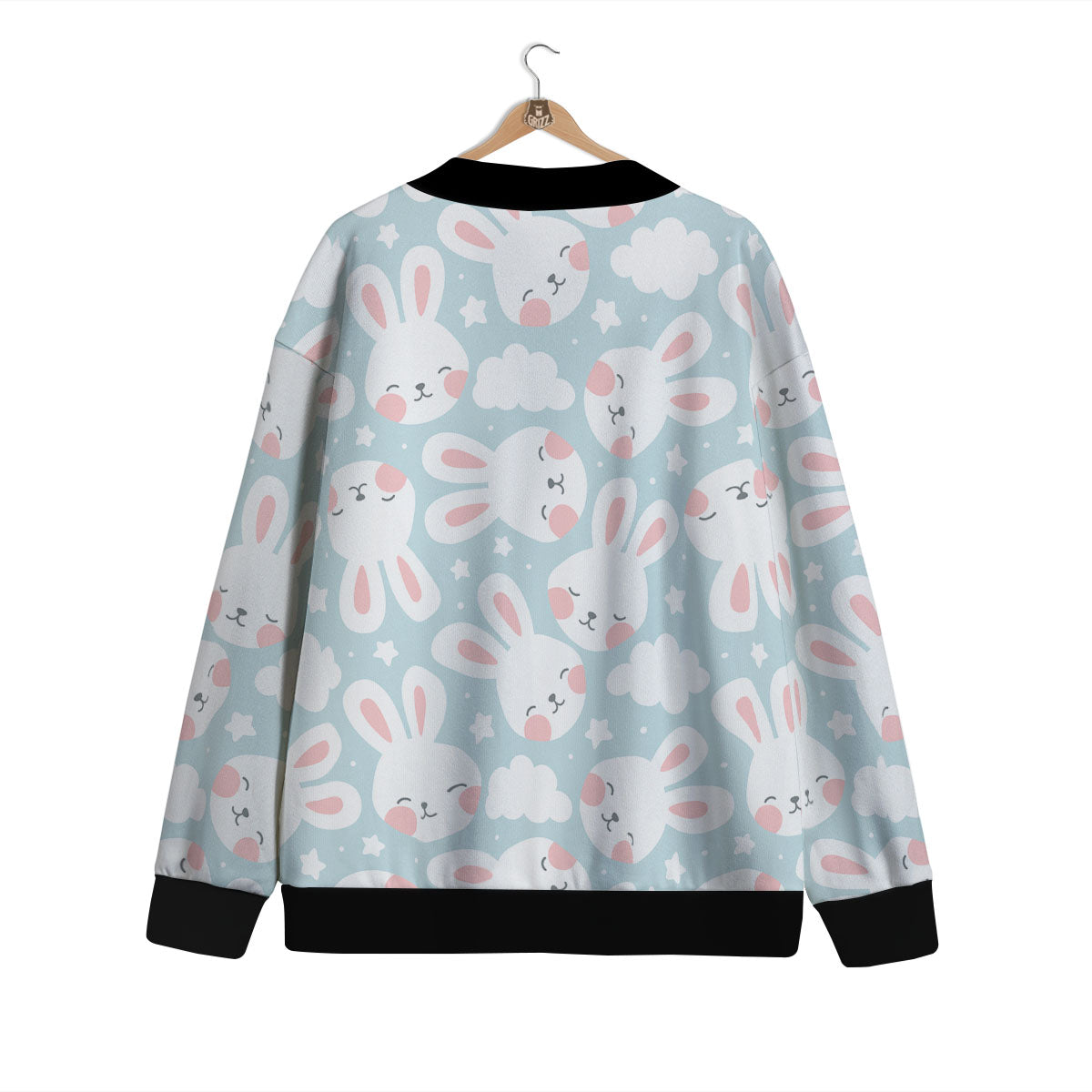 Cloud And Rabbit Print Pattern Cardigan-grizzshop