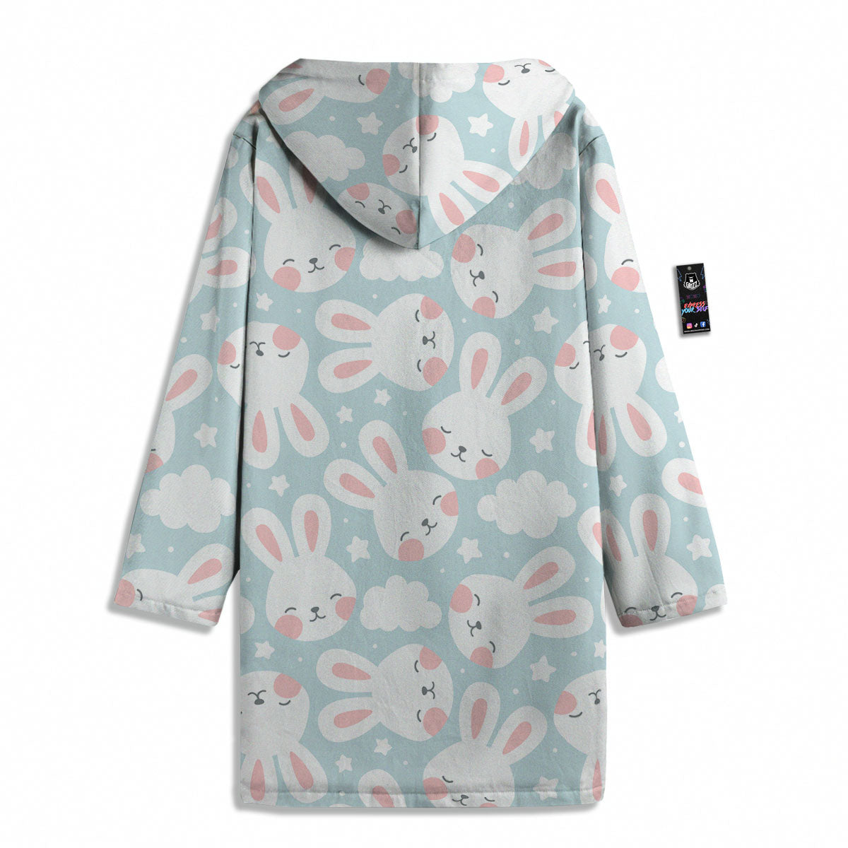 Cloud And Rabbit Print Pattern Men's Windbreaker Jacket-grizzshop