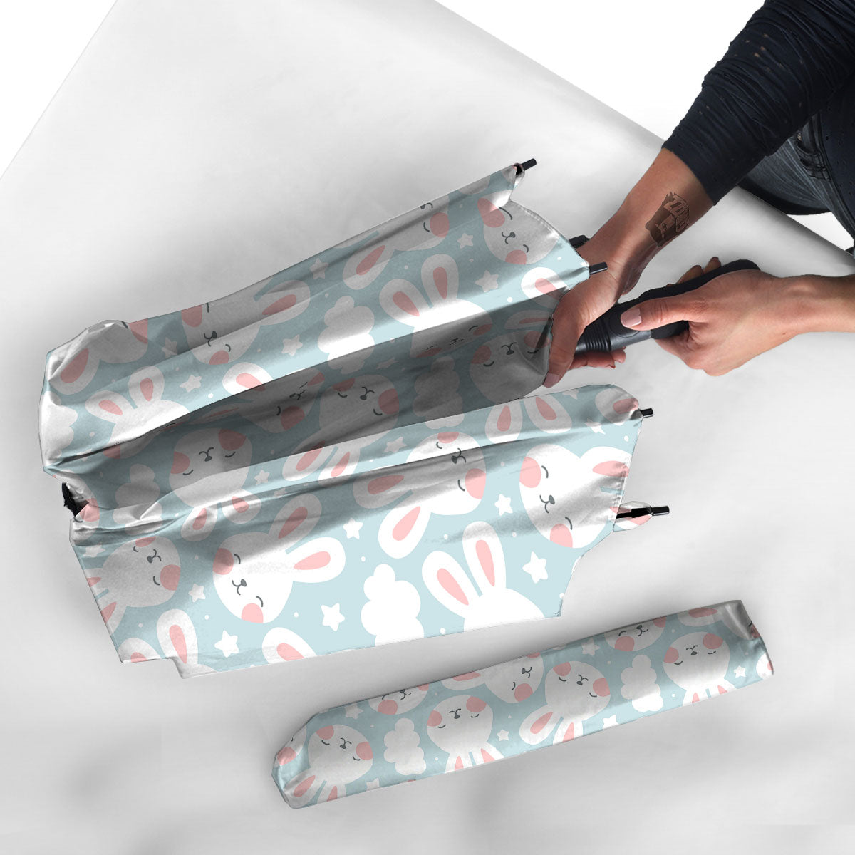 Cloud And Rabbit Print Pattern Umbrella-grizzshop