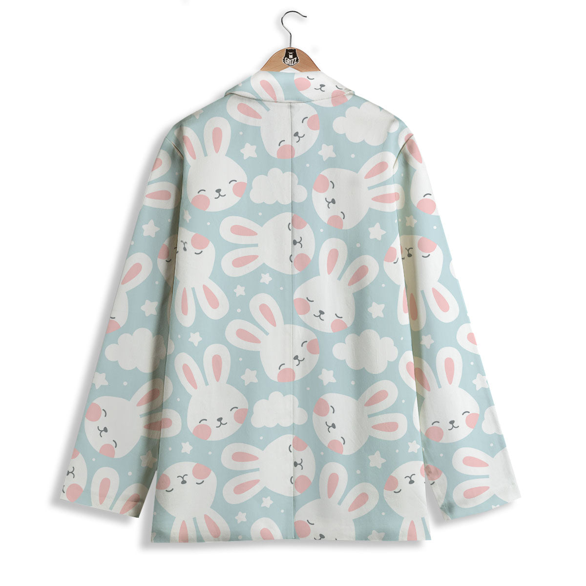 Cloud And Rabbit Print Pattern Women's Blazer-grizzshop