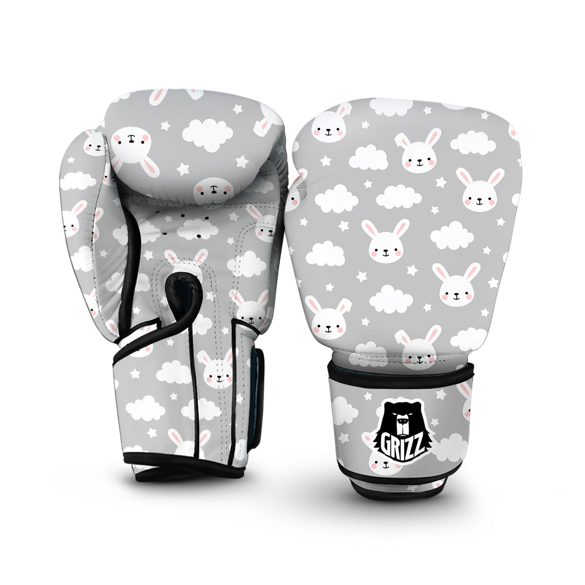 Cloud Bunny Rabbit Pattern Print Boxing Gloves-grizzshop