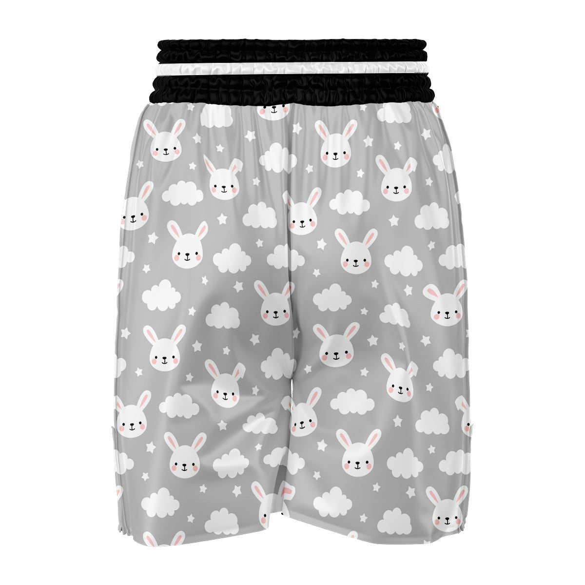 Cloud Bunny Rabbit Pattern Print Boxing Shorts-grizzshop