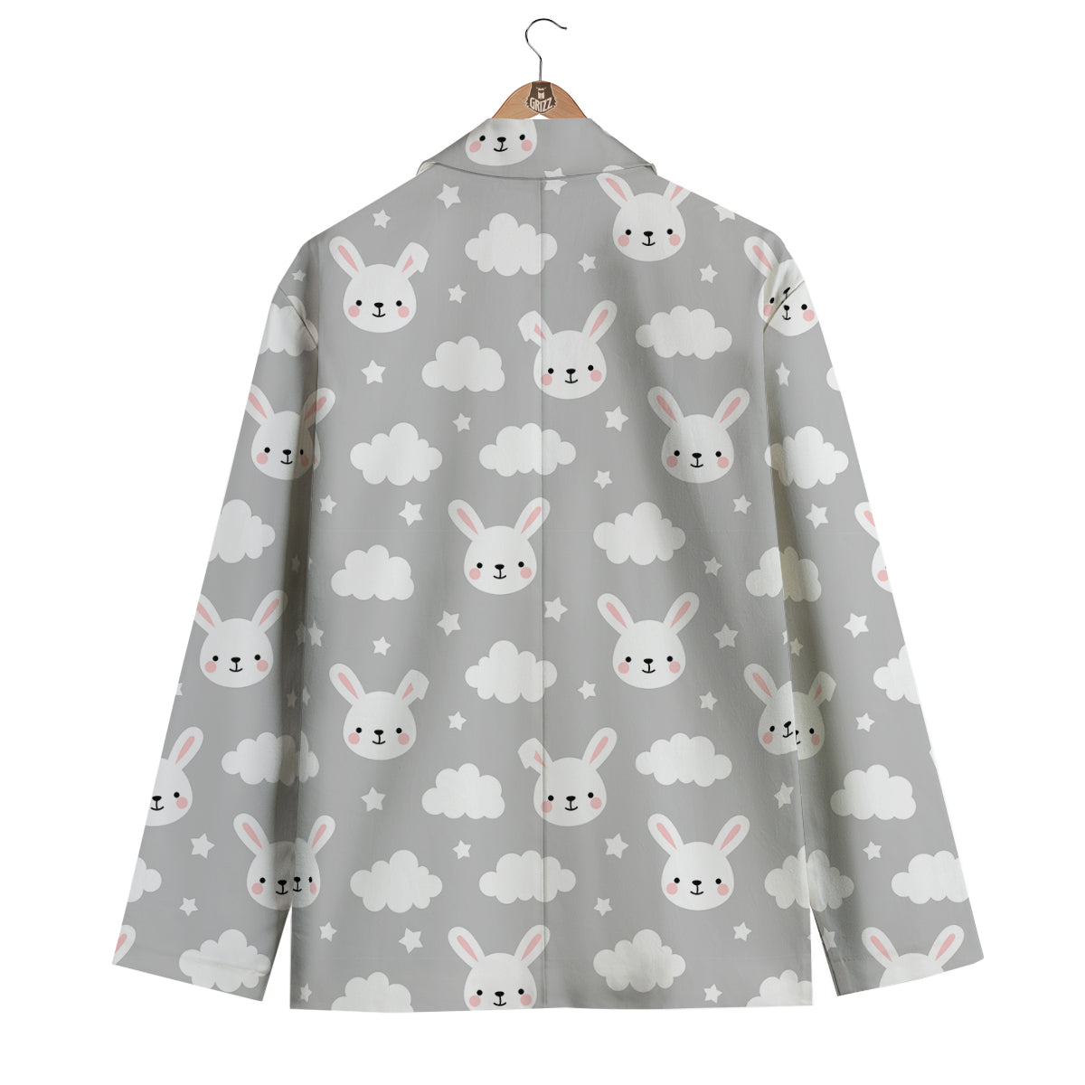 Cloud Bunny Rabbit Pattern Print Men's Blazer-grizzshop