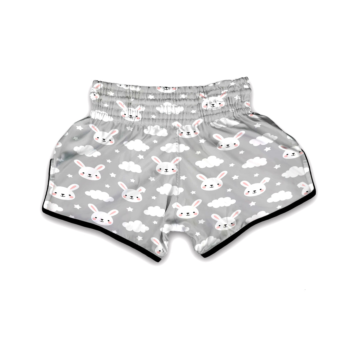 Cloud Bunny Rabbit Pattern Print Muay Thai Boxing Shorts-grizzshop