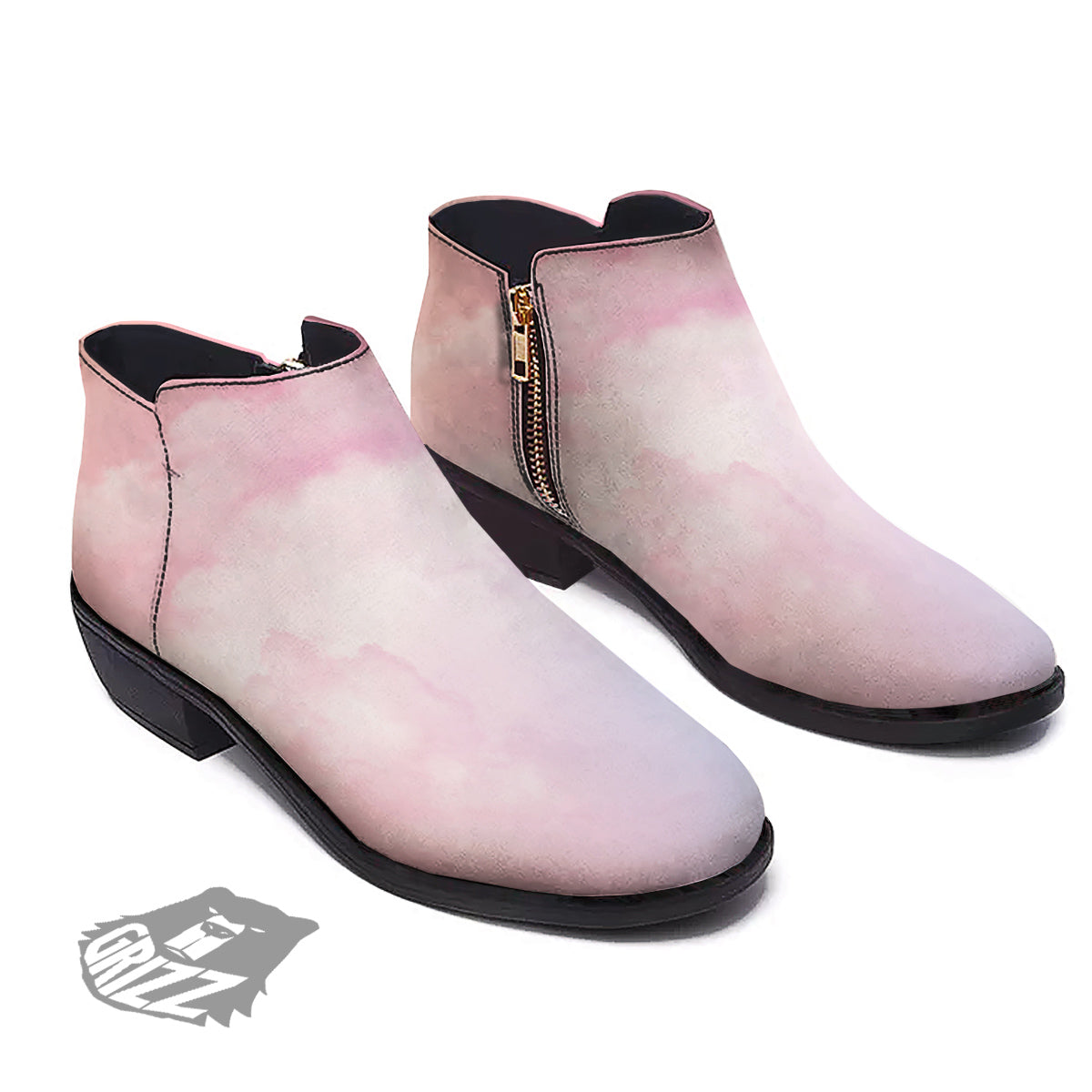 Cloud Coloful Print Ankle Boots-grizzshop