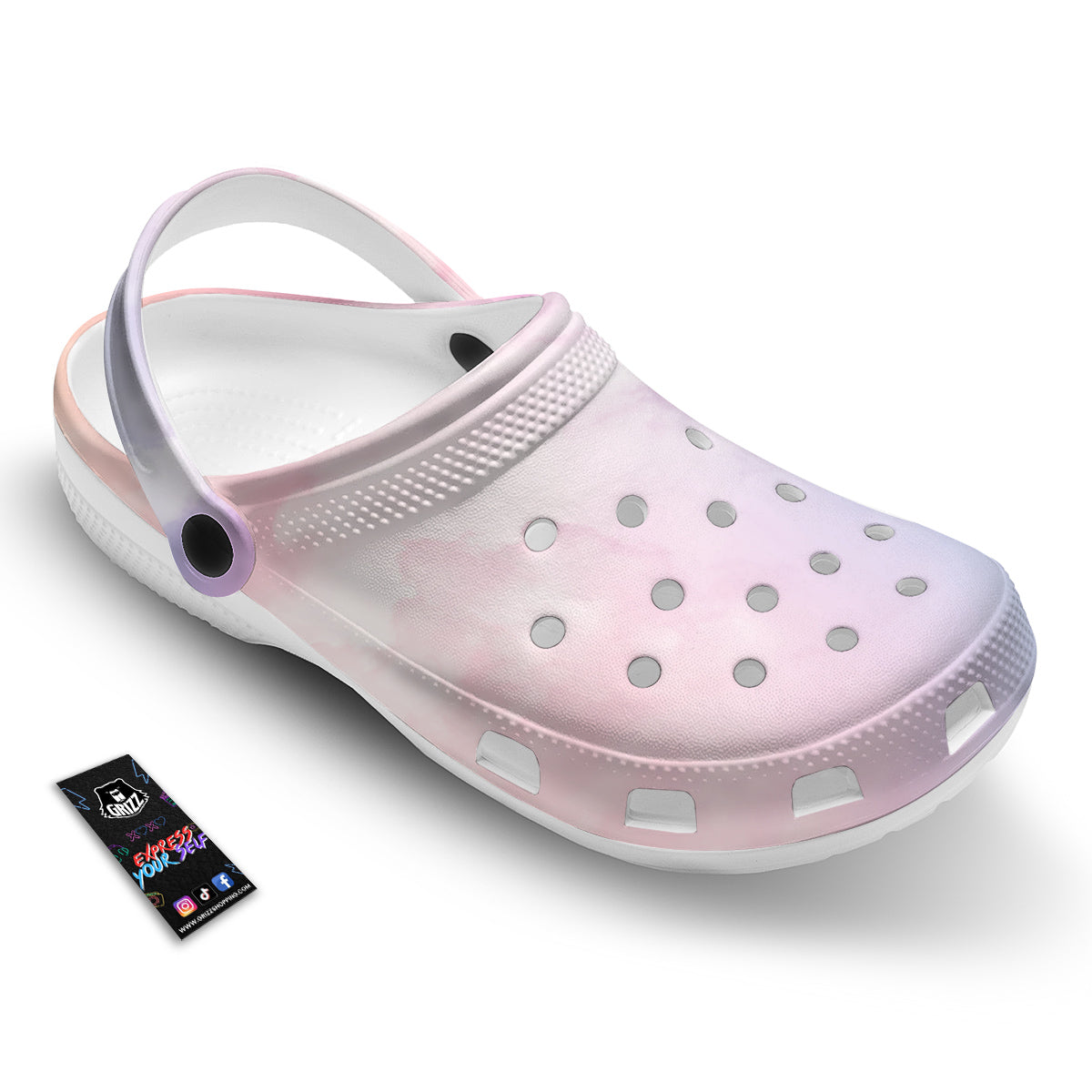 Cloud Coloful Print Clog-grizzshop
