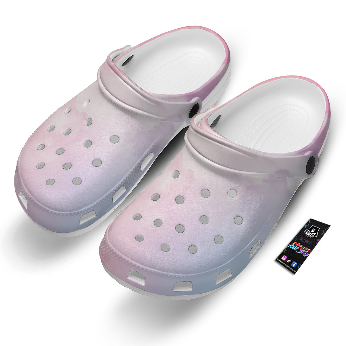 Cloud Coloful Print Clog-grizzshop