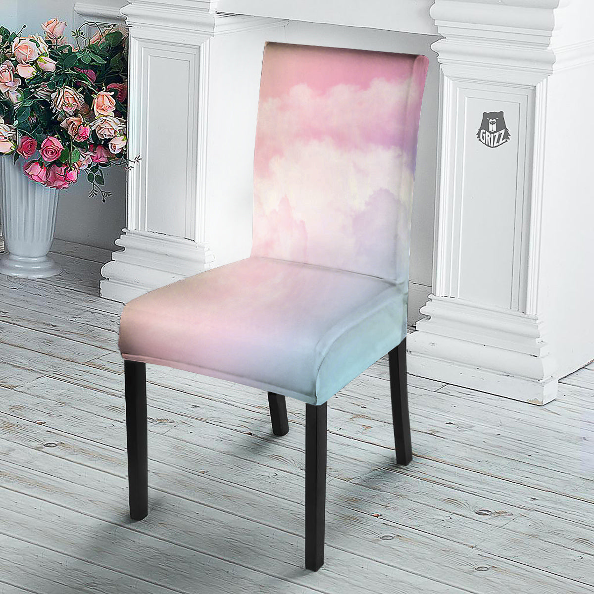 Cloud Coloful Print Dining Chair Slipcover-grizzshop