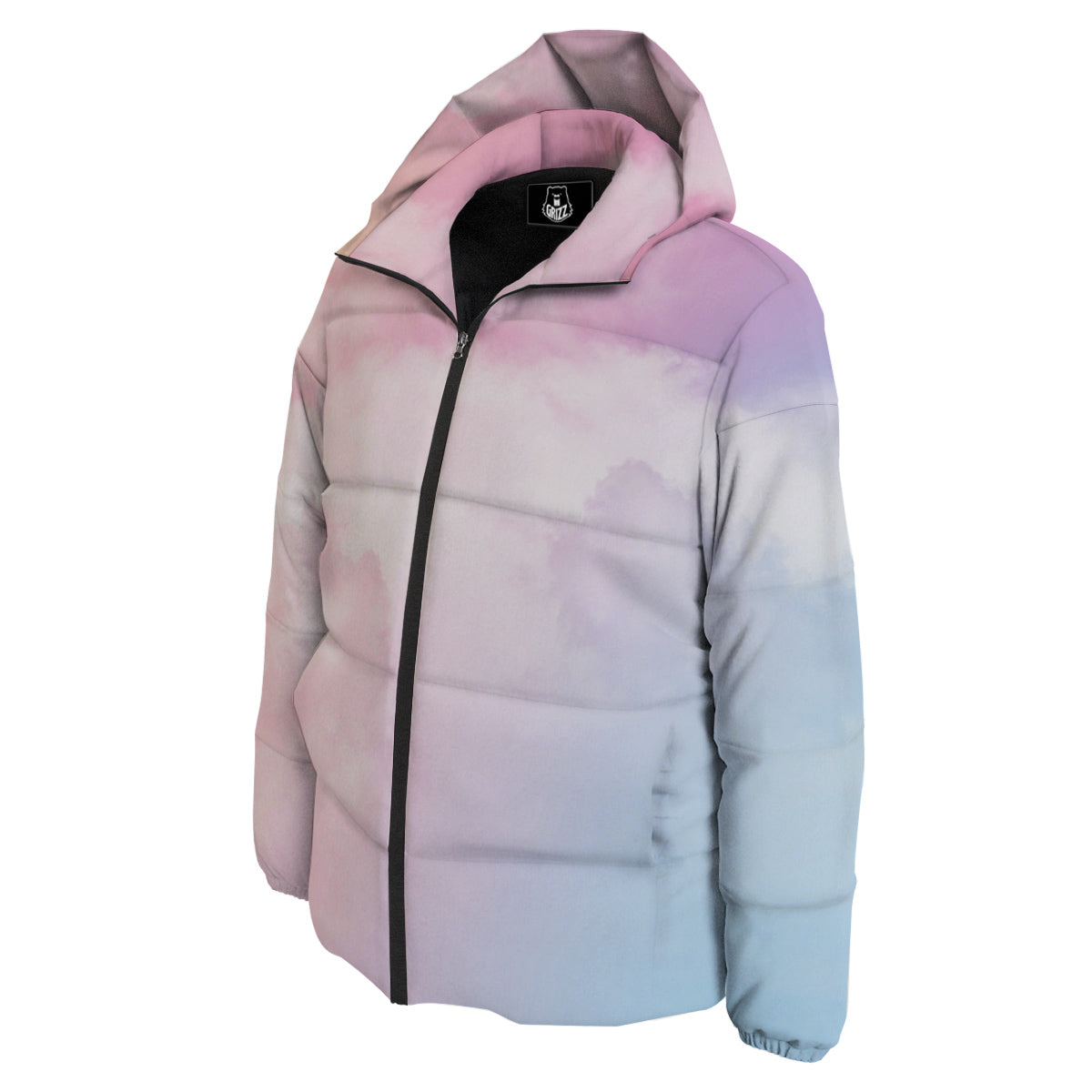 Cloud Coloful Print Down Jacket-grizzshop