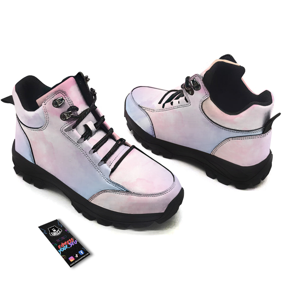 Cloud Coloful Print Hiking Shoes-grizzshop