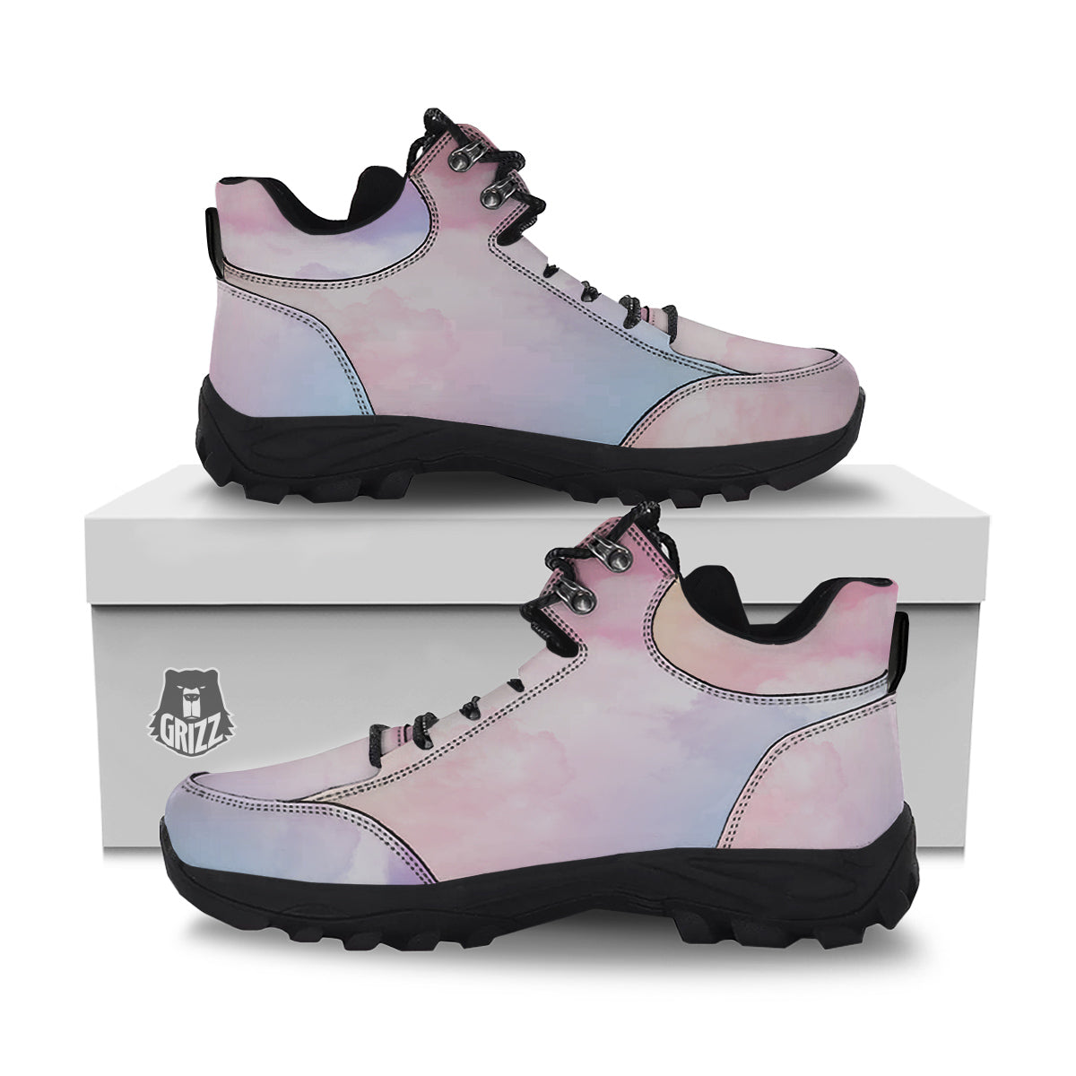 Cloud Coloful Print Hiking Shoes-grizzshop