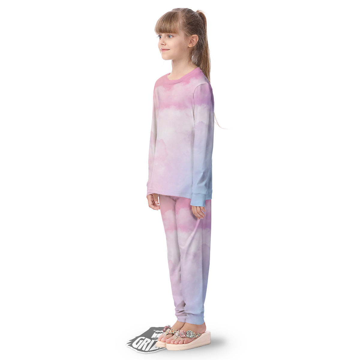 Cloud Coloful Print Kid's Pajamas-grizzshop