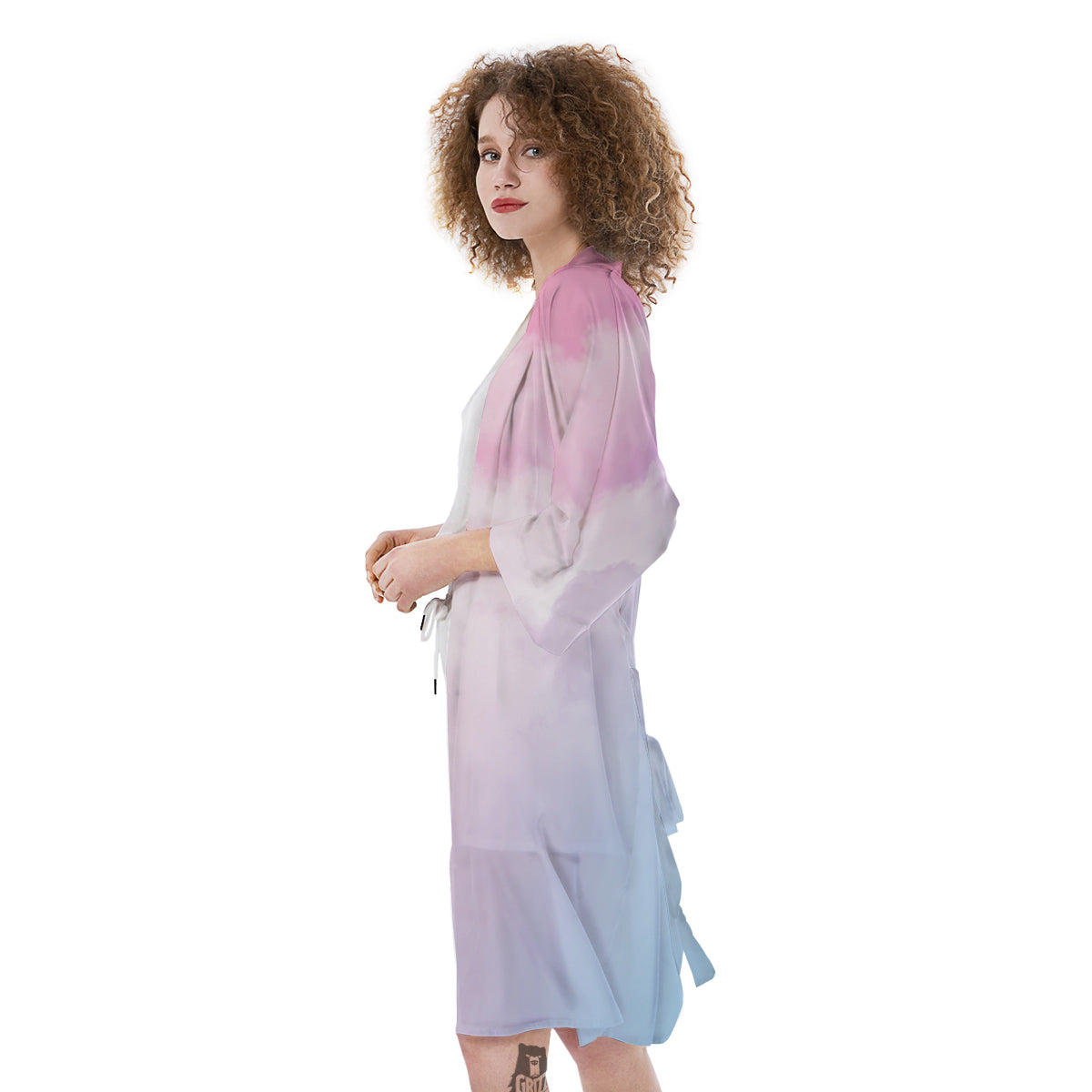 Cloud Coloful Print Kimono-grizzshop