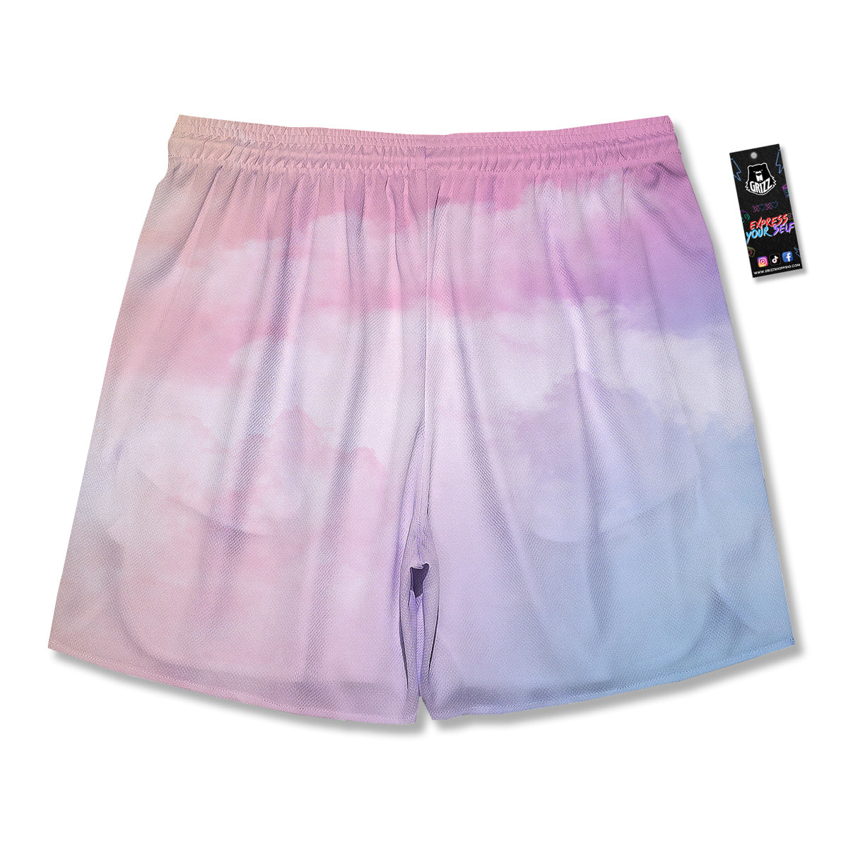 Cloud Coloful Print Men's Running Shorts-grizzshop