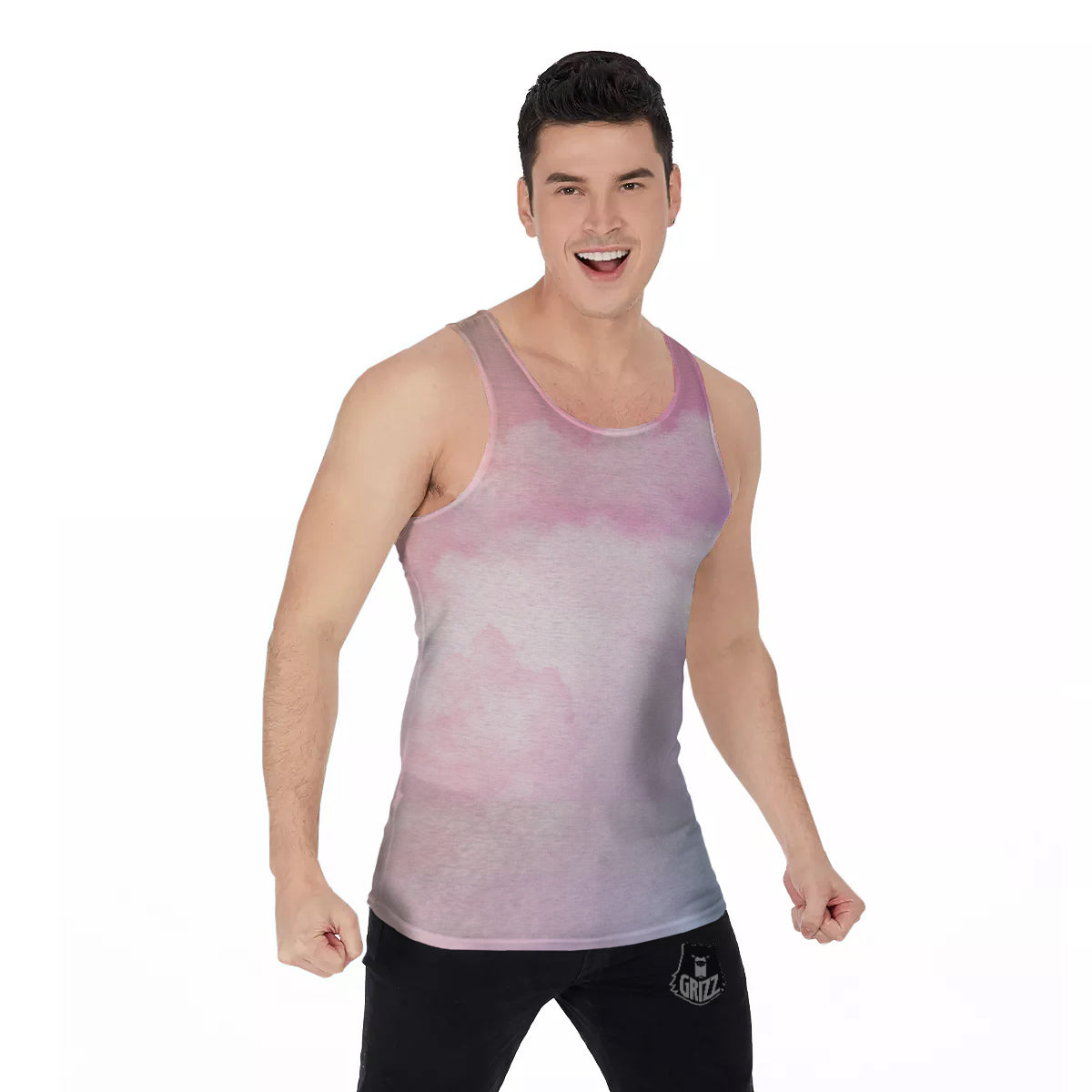 Cloud Coloful Print Men's Tank Top-grizzshop